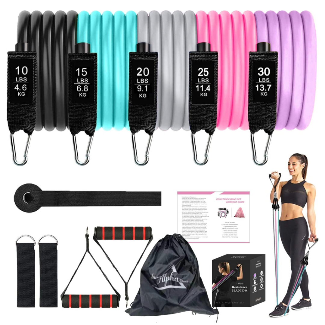 Extra long resistance discount bands with handles