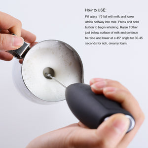 Hand-Held Milk Frother for Coffee, Electric Whisk Drink Mixer